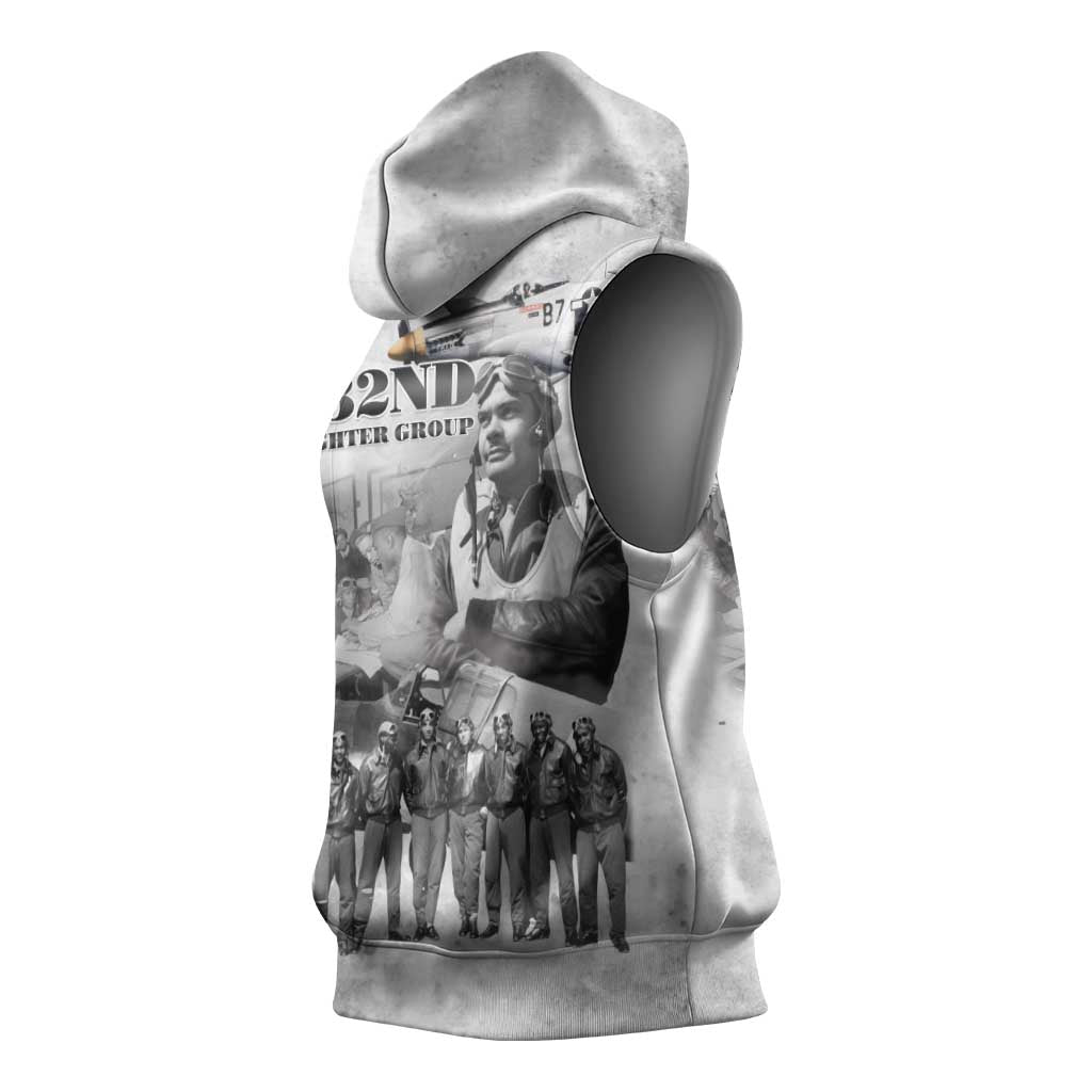 Legends of the Red Tails Sleeveless Hoodie Freedom Flyers Retro Style - African Pride