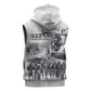 Legends of the Red Tails Sleeveless Zip Hoodie Freedom Flyers Retro Style - African Pride