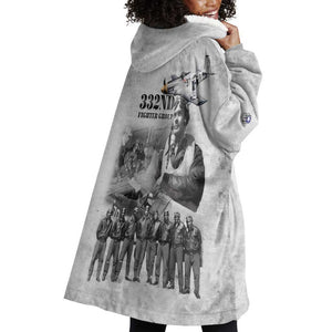 Legends of the Red Tails Wearable Blanket Hoodie Freedom Flyers Retro Style - African Pride