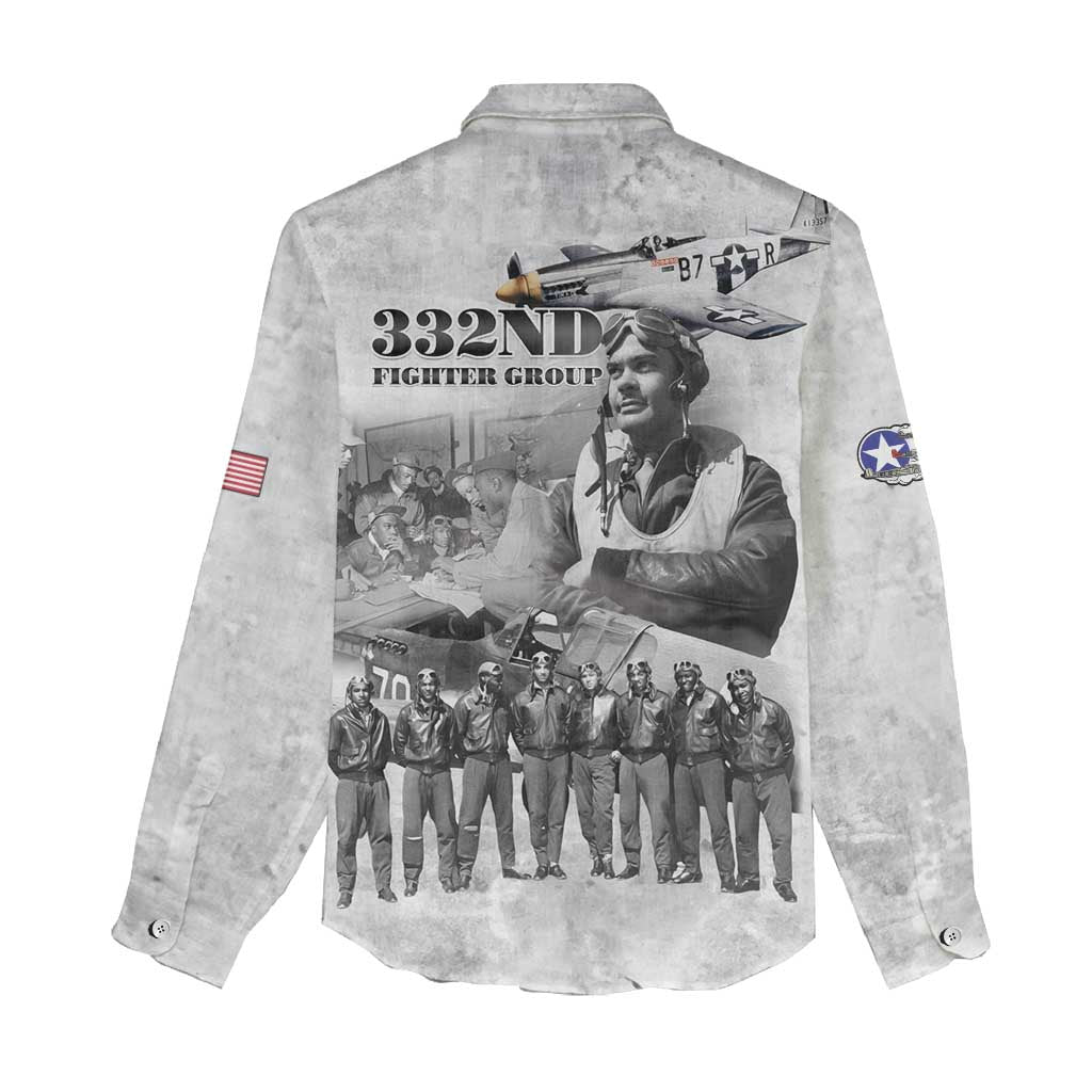 Legends of the Red Tails Women Casual Shirt Freedom Flyers Retro Style - African Pride