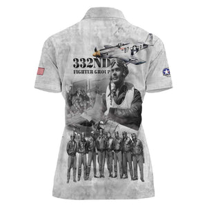 Legends of the Red Tails Women Polo Shirt Freedom Flyers Retro Style - African Pride