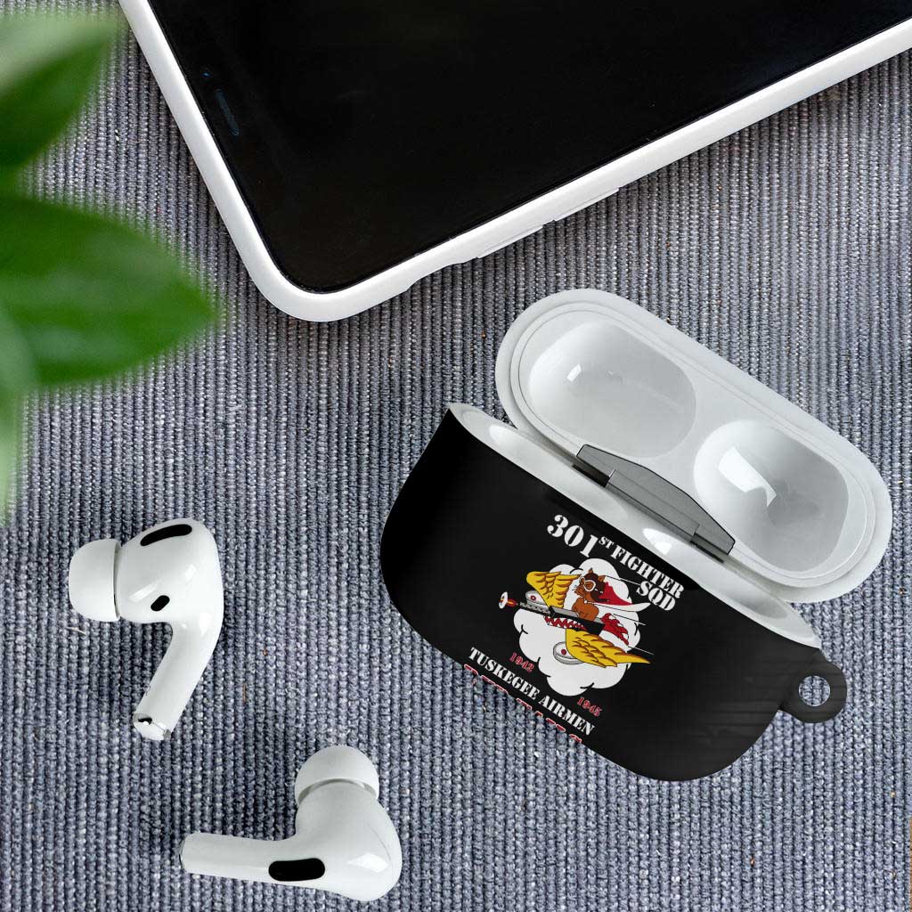 Tuskegee Airmen Red Tails AirPods Case 301st Fighter Squadron - Black