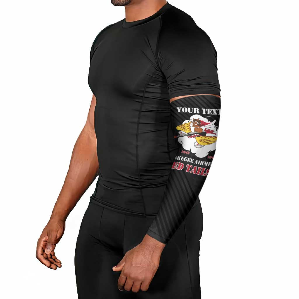 Personalized Tuskegee Airmen Red Tails Arm Sleeves 301st Fighter Squadron - Black