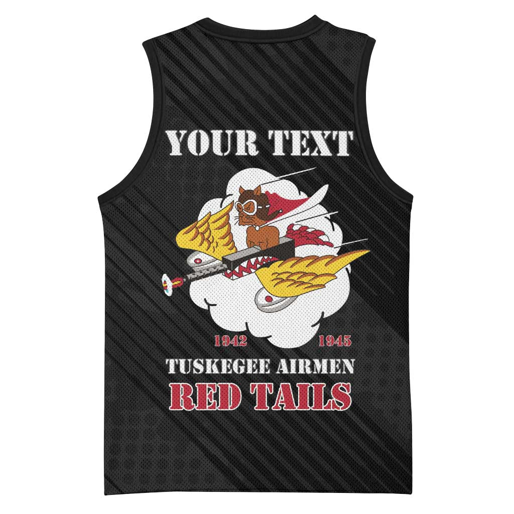 Personalized 301st Fighter Squadron WWII Basketball Jersey Red Tails Heritage - Black LT15
