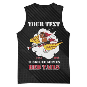 Personalized 301st Fighter Squadron WWII Basketball Jersey Red Tails Heritage - Black LT15