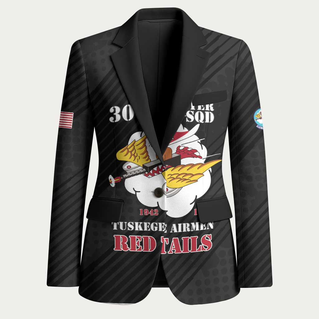 Personalized Tuskegee Airmen Red Tails Blazer 301st Fighter Squadron - Black