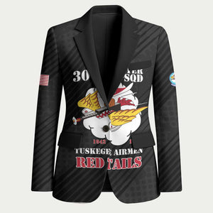Personalized Tuskegee Airmen Red Tails Blazer 301st Fighter Squadron - Black