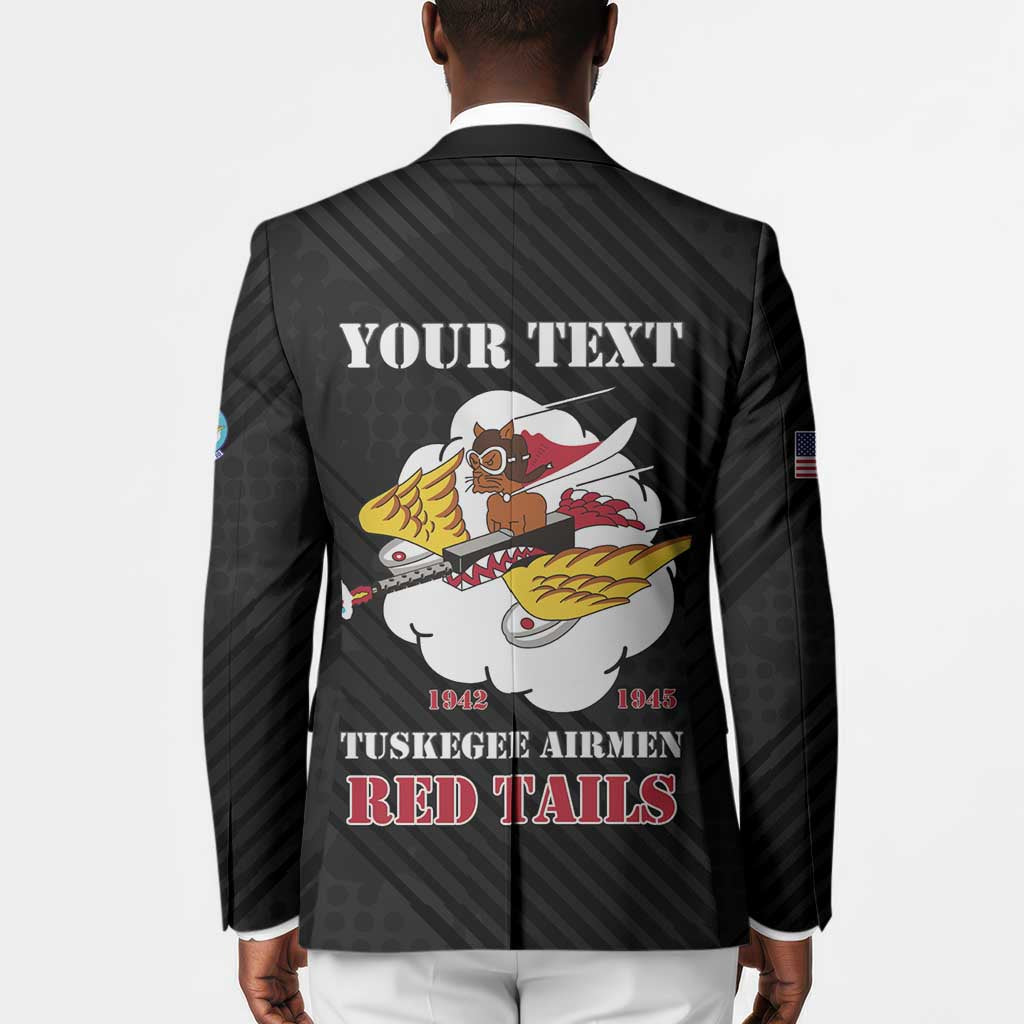 Personalized Tuskegee Airmen Red Tails Blazer 301st Fighter Squadron - Black