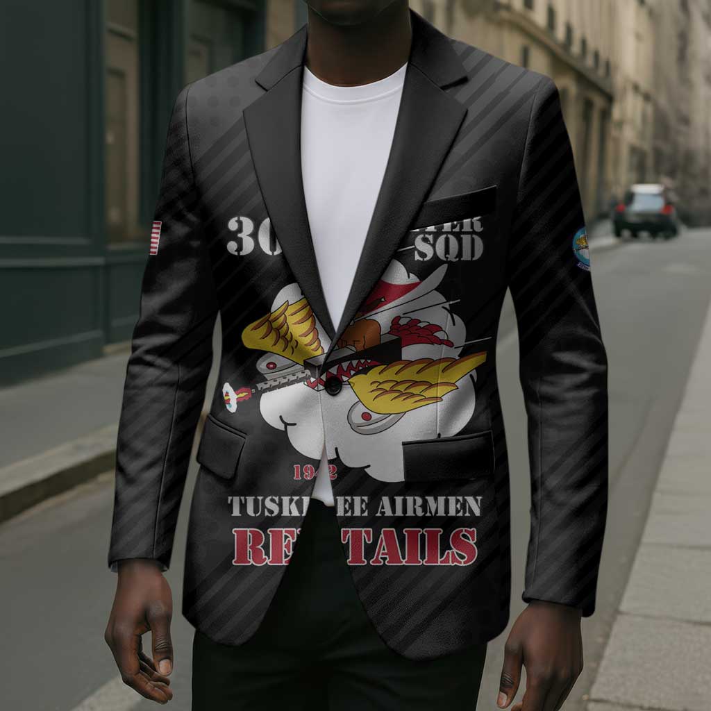 Personalized Tuskegee Airmen Red Tails Blazer 301st Fighter Squadron - Black