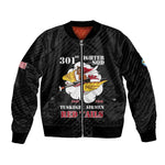 Personalized 301st Fighter Squadron WWII Bomber Jacket Red Tails Heritage - Black - African Pride