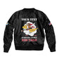 Personalized 301st Fighter Squadron WWII Bomber Jacket Red Tails Heritage - Black - African Pride
