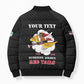Personalized Tuskegee Airmen Red Tails Bomber Puffer Jacket 301st Fighter Squadron - Black