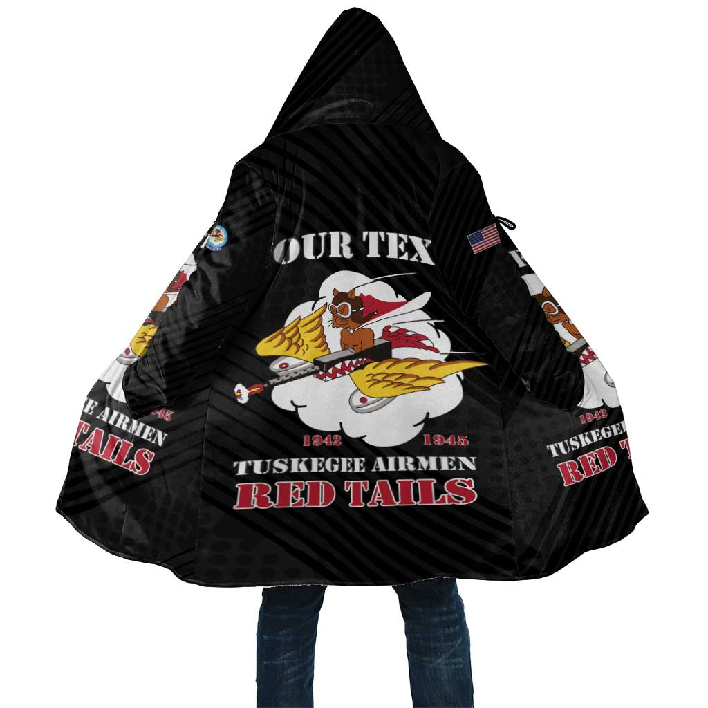 Personalized Tuskegee Airmen Red Tails Cloak 301st Fighter Squadron - Black