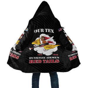 Personalized Tuskegee Airmen Red Tails Cloak 301st Fighter Squadron - Black