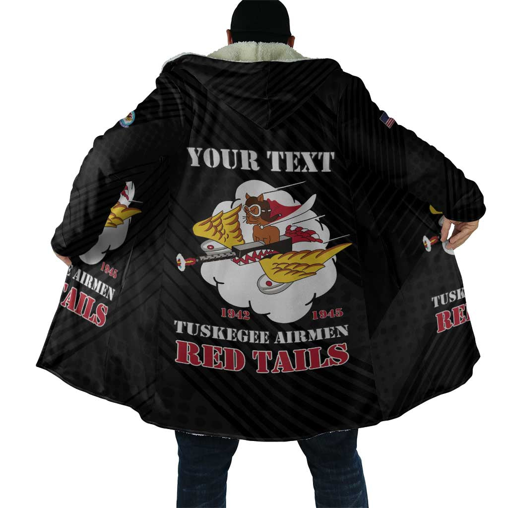 Personalized Tuskegee Airmen Red Tails Cloak 301st Fighter Squadron - Black