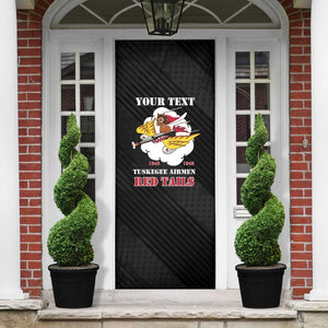 Personalized Tuskegee Airmen Red Tails Door Cover 301st Fighter Squadron - Black
