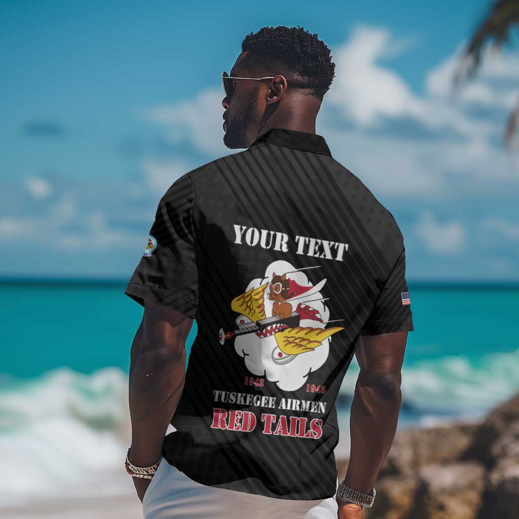 Personalized 301st Fighter Squadron WWII Hawaiian Shirt Red Tails Heritage - Black - African Pride