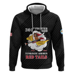 Personalized 301st Fighter Squadron WWII Hoodie Red Tails Heritage - Black - African Pride