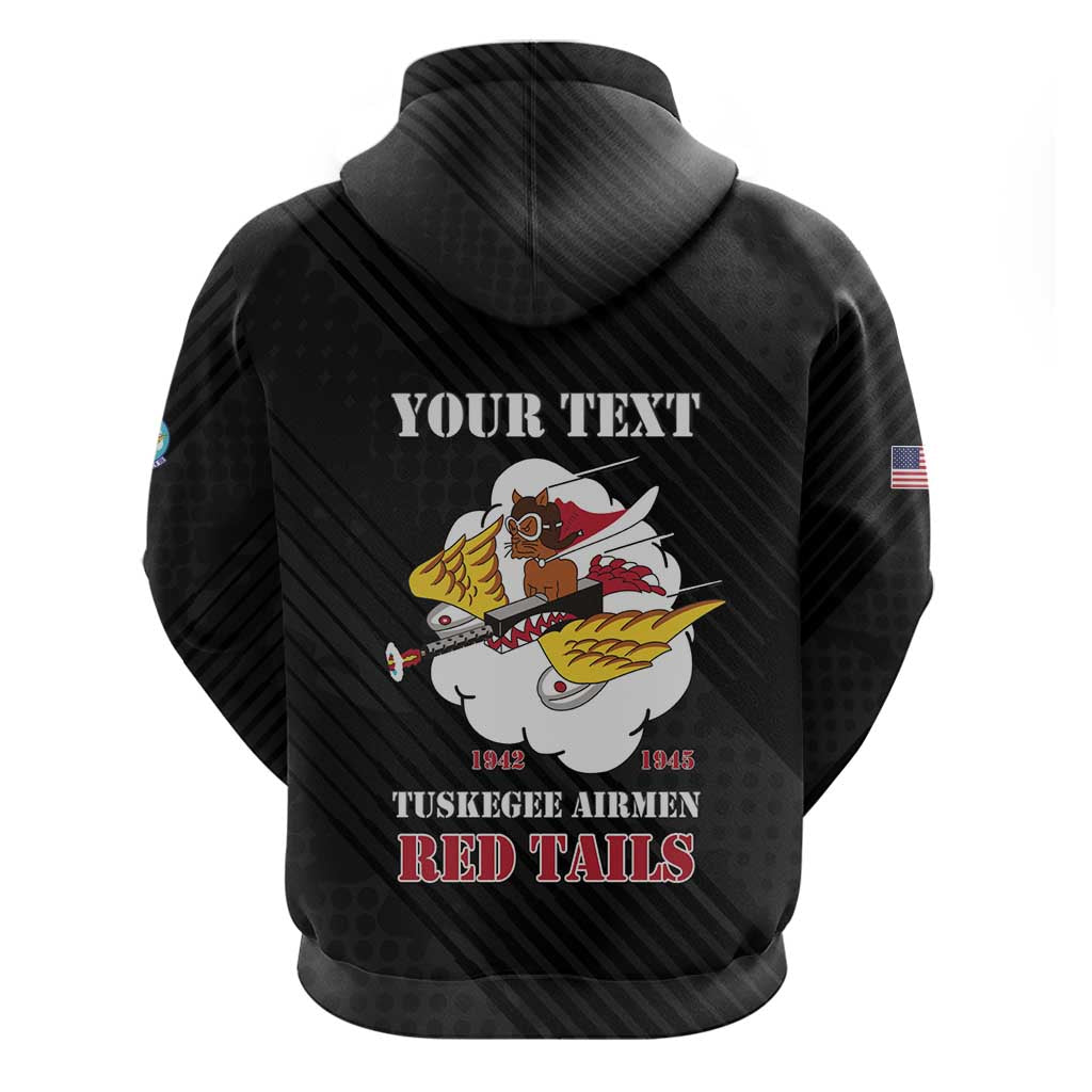 Personalized 301st Fighter Squadron WWII Hoodie Red Tails Heritage - Black - African Pride