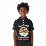 Personalized 301st Fighter Squadron WWII Kid Polo Shirt Red Tails Heritage - Black - African Pride