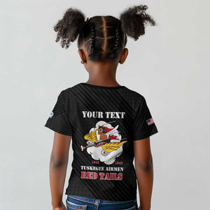 Personalized 301st Fighter Squadron WWII Kid T shirt Red Tails Heritage - Black - African Pride