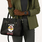 Tuskegee Airmen Red Tails Leather Bag 301st Fighter Squadron - Black