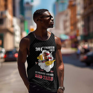 Personalized 301st Fighter Squadron WWII Men Tank Top Red Tails Heritage - Black - African Pride