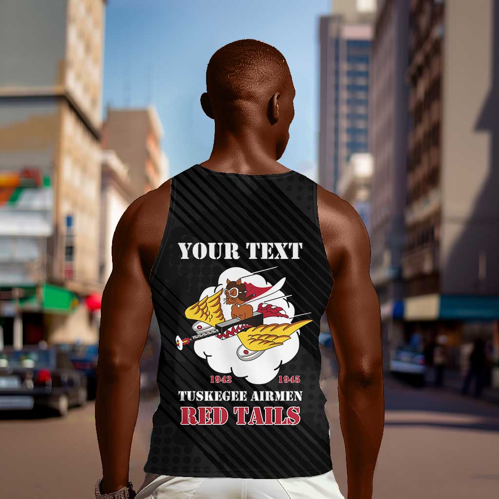 Personalized 301st Fighter Squadron WWII Men Tank Top Red Tails Heritage - Black - African Pride