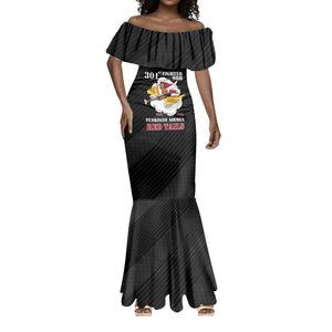 Personalized 301st Fighter Squadron WWII Mermaid Dress Red Tails Heritage - Black - African Pride