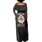 Personalized 301st Fighter Squadron WWII Off Shoulder Maxi Dress Red Tails Heritage - Black - African Pride