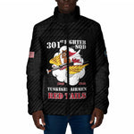 Personalized Tuskegee Airmen Red Tails Padded Jacket 301st Fighter Squadron - Black