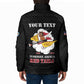 Personalized Tuskegee Airmen Red Tails Padded Jacket 301st Fighter Squadron - Black