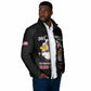 Personalized Tuskegee Airmen Red Tails Padded Jacket 301st Fighter Squadron - Black