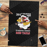 Tuskegee Airmen Red Tails Puzzle 301st Fighter Squadron - Black