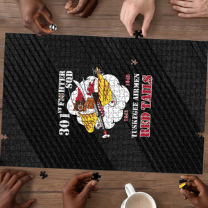Tuskegee Airmen Red Tails Puzzle 301st Fighter Squadron - Black
