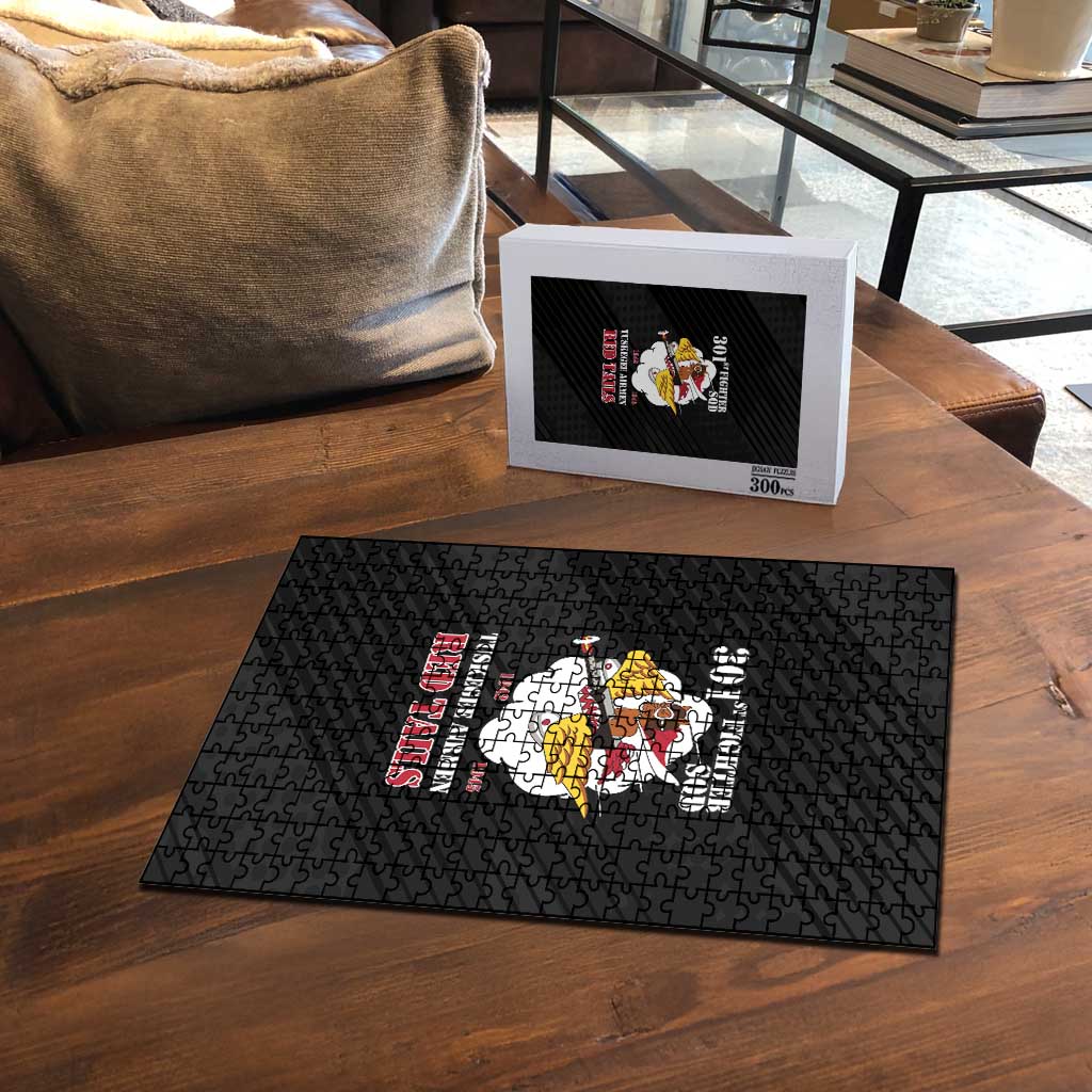 Tuskegee Airmen Red Tails Puzzle 301st Fighter Squadron - Black
