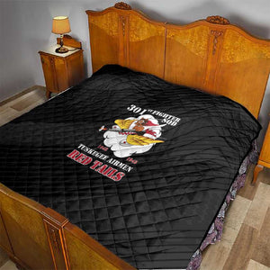 301st Fighter Squadron WWII Quilt Red Tails Heritage - Black - African Pride
