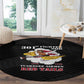 301st Fighter Squadron WWII Round Carpet Red Tails Heritage - Black - African Pride
