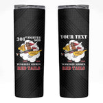 Personalized 301st Fighter Squadron WWII Skinny Tumbler Red Tails Heritage - Black - African Pride