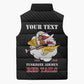 Personalized Tuskegee Airmen Red Tails Sleeveless Puffer Jacket 301st Fighter Squadron - Black