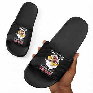 Tuskegee Airmen Red Tails Slide Sandals 301st Fighter Squadron - Black