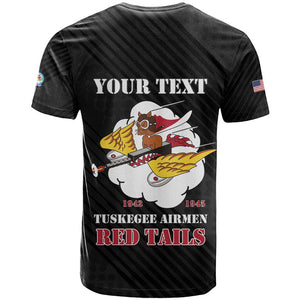 Personalized 301st Fighter Squadron WWII T shirt Red Tails Heritage - Black - African Pride