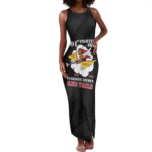Personalized 301st Fighter Squadron WWII Tank Maxi Dress Red Tails Heritage - Black - African Pride