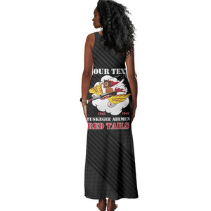 Personalized 301st Fighter Squadron WWII Tank Maxi Dress Red Tails Heritage - Black - African Pride