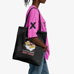 Tuskegee Airmen Red Tails Tote Bag 301st Fighter Squadron - Black