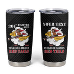 Personalized 301st Fighter Squadron WWII Tumbler Cup Red Tails Heritage - Black - African Pride