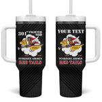 Personalized 301st Fighter Squadron WWII Tumbler With Handle Red Tails Heritage - Black - African Pride