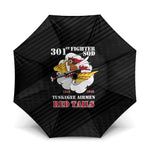 Tuskegee Airmen Red Tails Umbrella 301st Fighter Squadron - Black