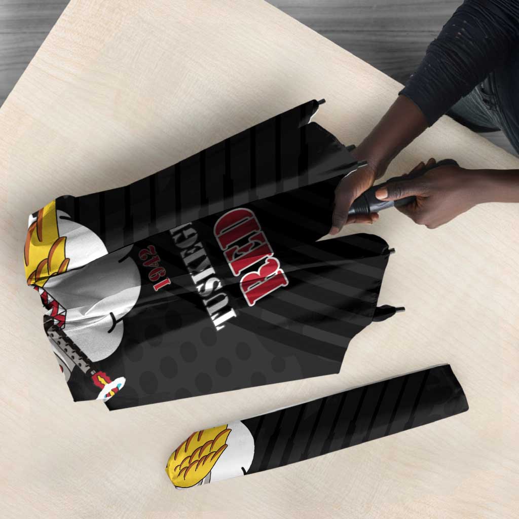 Tuskegee Airmen Red Tails Umbrella 301st Fighter Squadron - Black