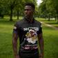 Personalized Tuskegee Airmen Red Tails Zipper Polo Shirt 301st Fighter Squadron - Black